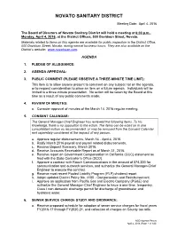Regular Board Meetings of March 28, and April 11, 2016