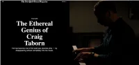 The Ethereal Genius of Craig Taborn - the New York Times