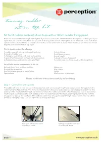 Touring Rudder Sit-On Top Kit Kit to Fit Rudder Enabled Sit-On Tops with a 10Mm Rudder Fixing Point