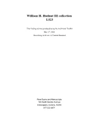 William H. Hudnut III Collection L523
