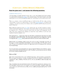 Class 9 a & C. Subject Biology. Week Seven