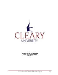 UNDERGRADUATE and GRADUATE Catalog and Student Handbook 2011—2012