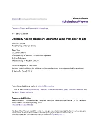University Athlete Transition: Making the Jump from Sport to Life