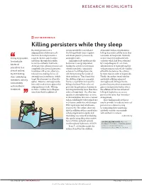 Antimicrobials: Killing Persisters While They Sleep