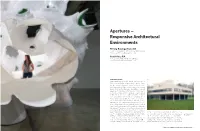 Apertures – Responsive Architectural Environments