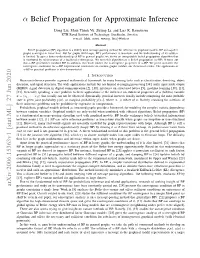 Α Belief Propagation for Approximate Inference