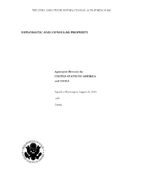 Diplomatic and Consular Property