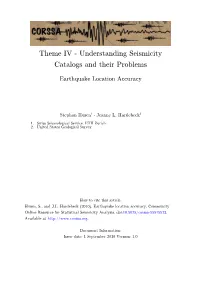 Earthquake Location Accuracy