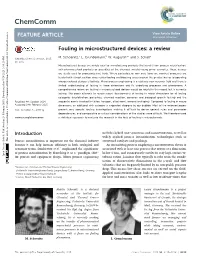 Fouling in Microstructured Devices: a Review