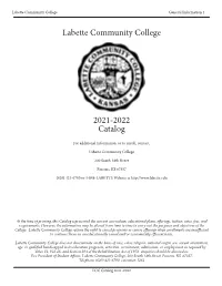 Labette Community College 2021-2022 Catalog