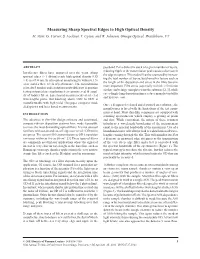Measuring Sharp Spectral Edges to High Optical Density M