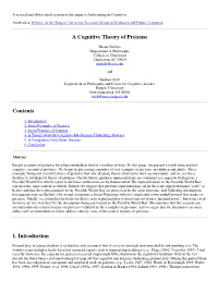 A Cognitive Theory of Pretense