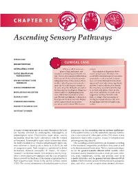 Ascending Sensory Pathways