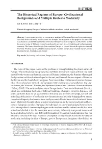Civilizational Backgrounds and Multiple Routes to Modernity