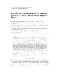 Diversity and Structure of the Arthropod Fauna Within Three Canopy Epiphyte Species in Central Panama