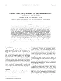 Hurricane Eyewall Slope As Determined from Airborne Radar Reﬂectivity Data: Composites and Case Studies