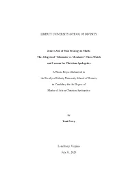 Jesus's Son of Man Strategy in Mark: the Allegorical" Idiomatic Vs