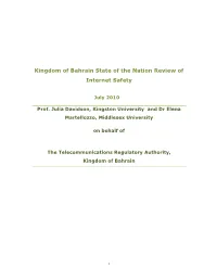 Kingdom of Bahrain State of the Nation Review of Internet Safety