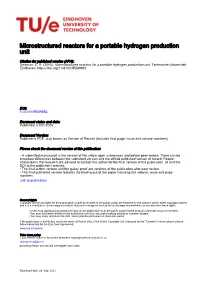 Microstructured Reactors for a Portable Hydrogen Production Unit