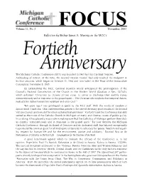 Reflection by Bishop James A. Murray on the MCC's