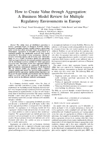 A Business Model Review for Multiple Regulatory Environments in Europe
