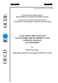 Analysing the Nexus of Sustainable Development and Climate Change: an Overview