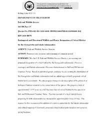Docket No. FWS–R2–ES–2020–0048; FF09E21000 FXES11110900000 201]