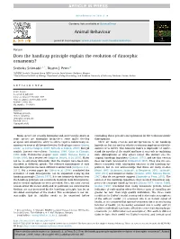 Does the Handicap Principle Explain the Evolution of Dimorphic Ornaments?