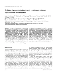 Evolution of Predetermined Germ Cells in Vertebrate Embryos: Implications for Macroevolution