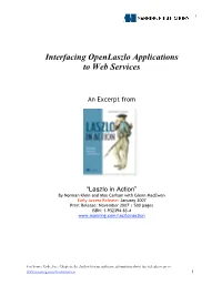 Interfacing Openlaszlo Applications to Web Services