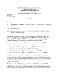 (LHFO) Proposed Resource Management Plan