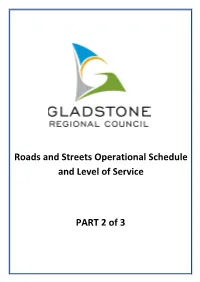 Roads and Streets Operational Schedule and Level of Service