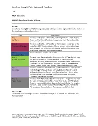 Speech and Hearing BC Policy Statement & Procedures I.16 AREA: Governance SUBJECT: Speech and Hearing BC Areas POLICY: Speec