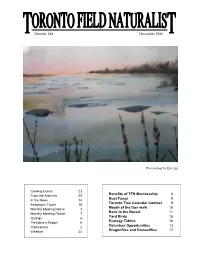 Benefits of TFN Membership 8 Rust Fungi 9 Toronto Tree Calendar
