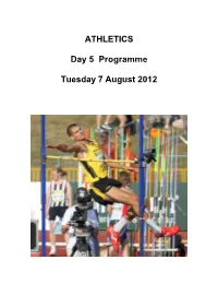 Day 5 Programme