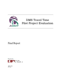 DMS Travel Time Evaluation-Final Report