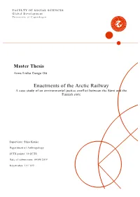 Enactments of the Arctic Railway – a Case Study of an Environmental Justice Conflict Between the Sámi