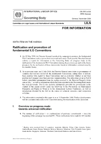 Governing Body LILS for INFORMATION