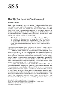 How Do You Know You've Alternated?