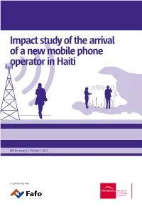 Impact Study of the Arrival of a New Mobile Phone Operator in Haiti
