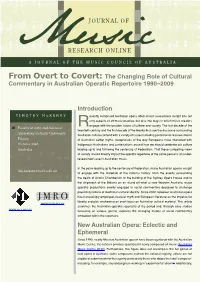 Introduction New Australian Opera