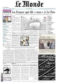 LE MONDE/PAGES&lt;UNE&gt;