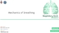 Mechanics of Breathing