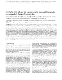 Middle-Level IM-MS and CIU Experiments for Improved