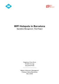 WIFI Hotspots in Barcelona Operations Management - Final Project