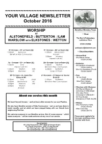 YOUR VILLAGE NEWSLETTER October 2016