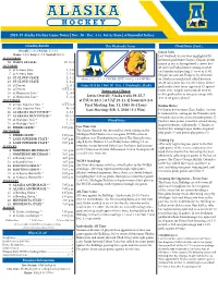 2018-19 Alaska Hockey Game Notes | Nov. 30 - Dec