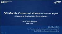 5G Mobile Communications for 2020 and Beyond - Vision and Key Enabling Technologies