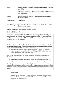 Chaucer Technology School, Canterbury, Item 7