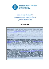 Enhanced Mobility Management Mechanisms for 5G Networks